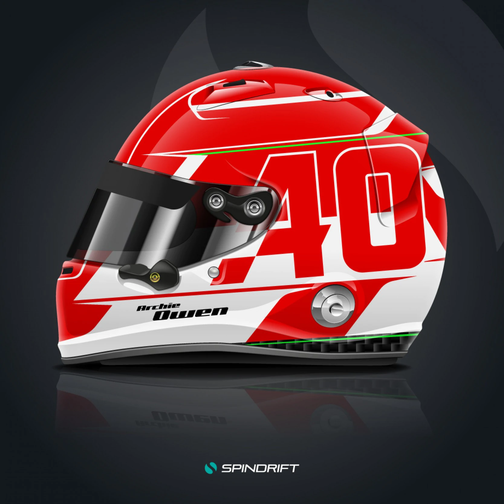 Helmet Design for Archie Owen by Spindrift