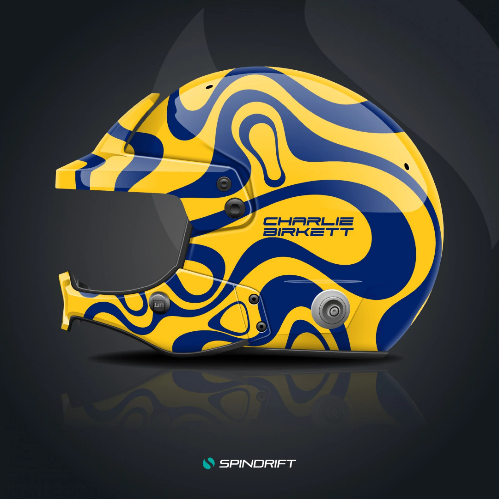 Helmet design by Spindrift for Charlie Birkett by Spindrift
