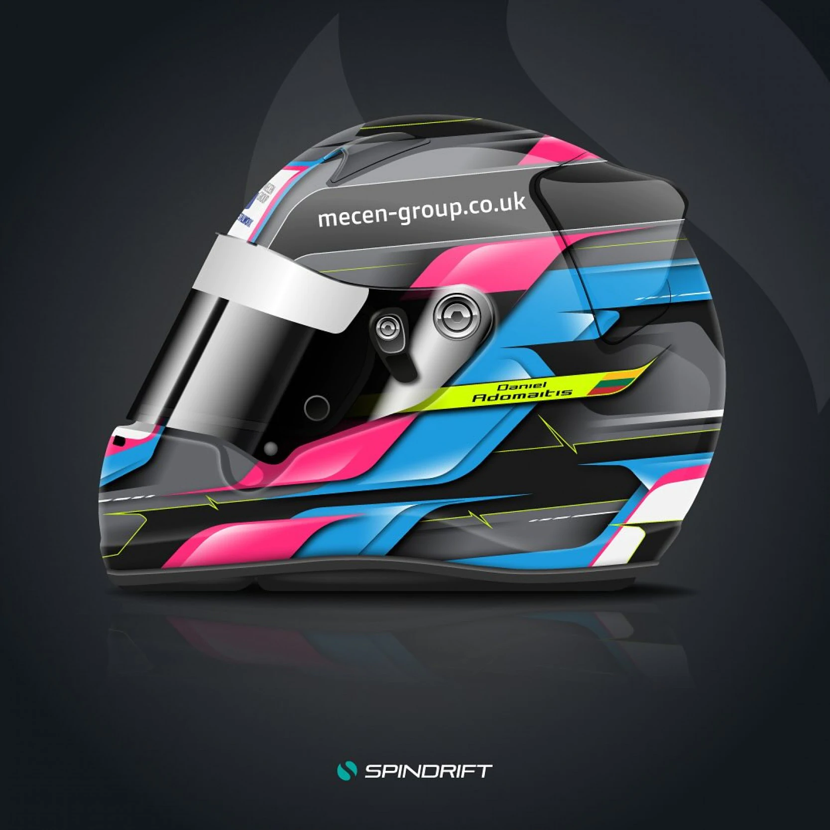 Helmet design by Spindrift for Daniel Adomaitis by Spindrift