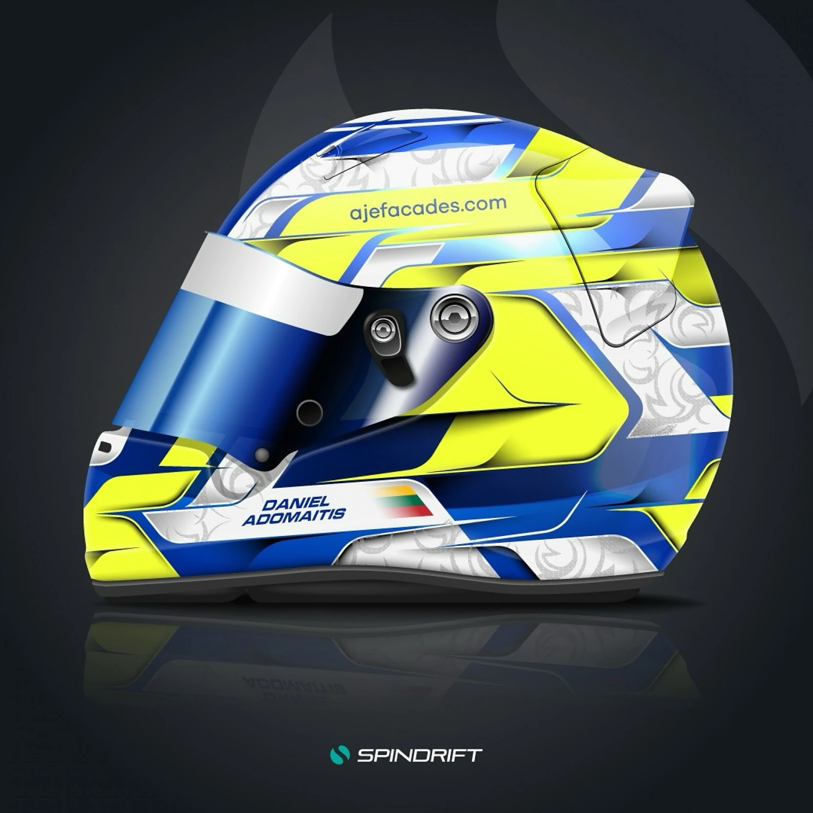 Helmet design by Spindrift for Daniel Adomaitis by Spindrift