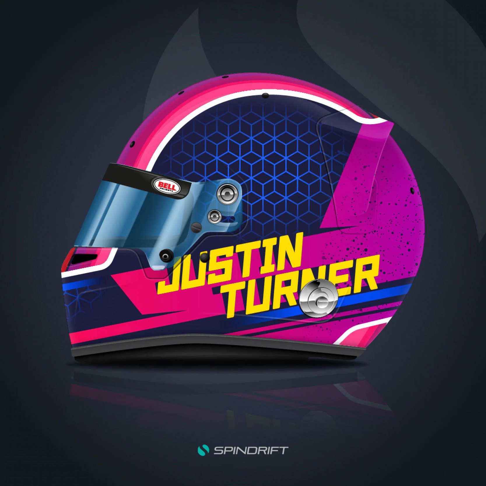 Helmet design by Spindrift for Justin Turner by Spindrift