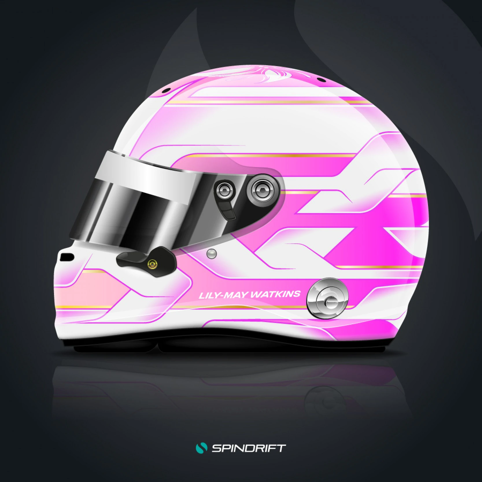 Helmet design by Spindrift for Lily-May Watkins by Spindrift
