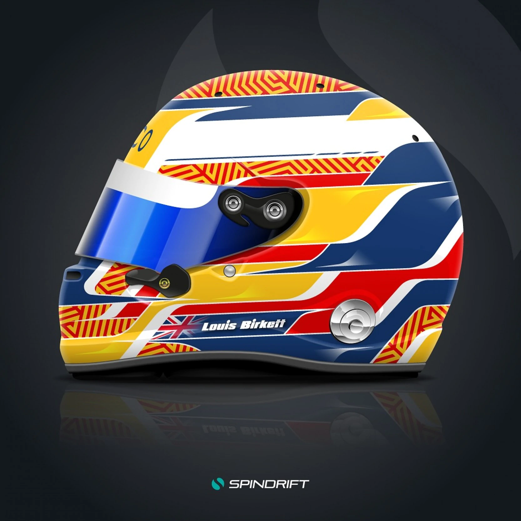 Helmet Design for Louis Birkett by Spindrift