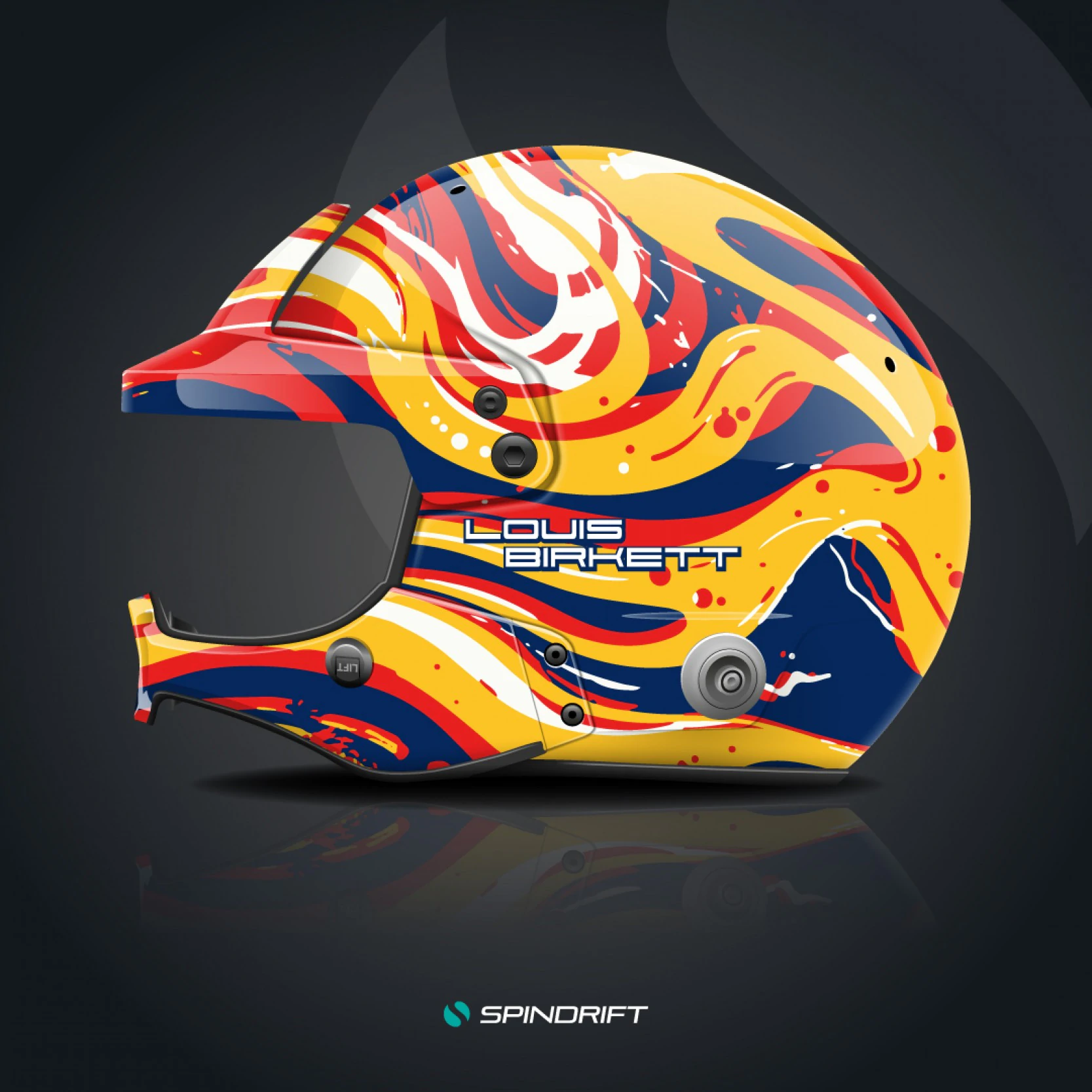 Helmet design by Spindrift for Louis Birkett by Spindrift
