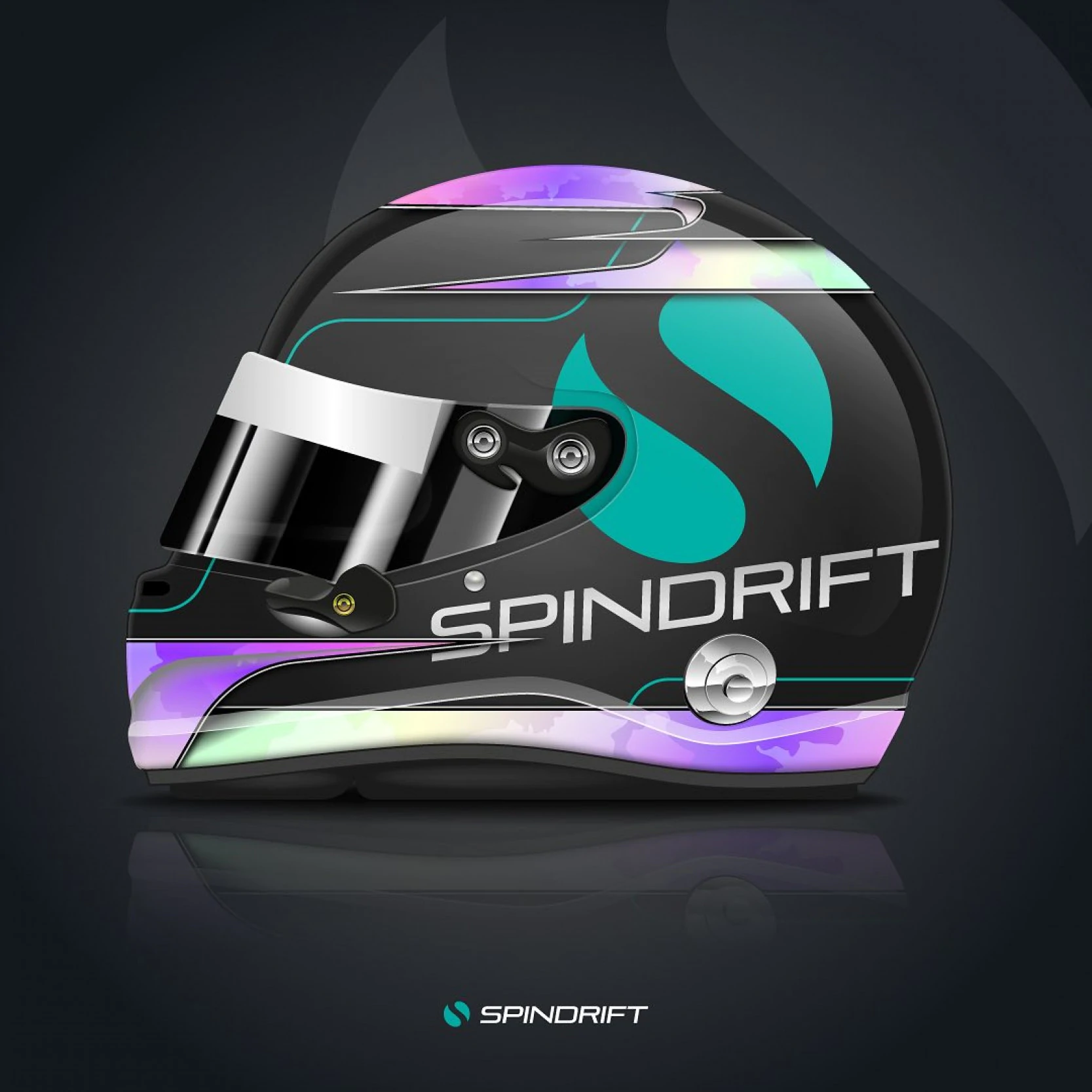 Helmet design by Spindrift for Mark Priddy by Spindrift