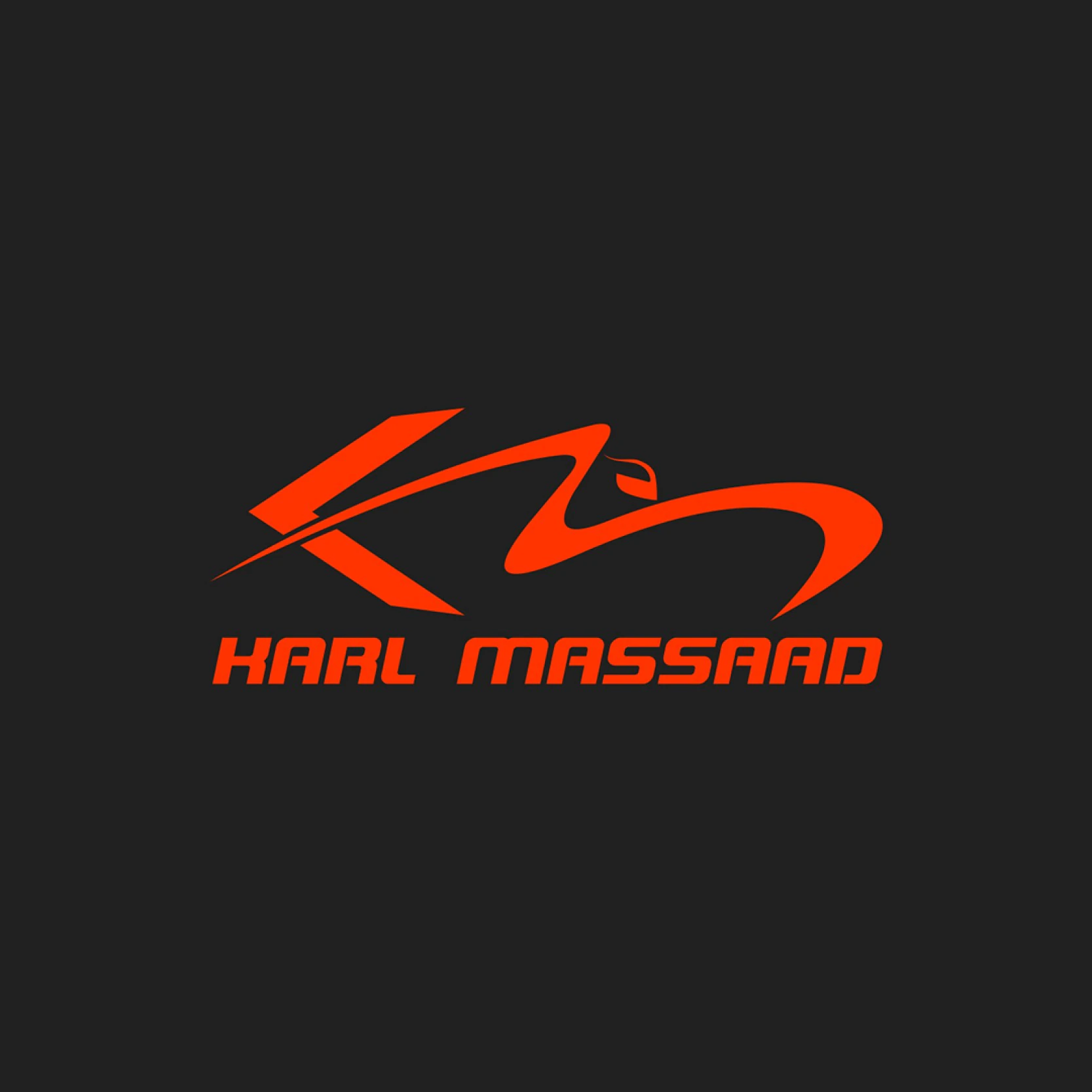 Custom racing driver logo and identity for single-seater racer Karl Massaad.