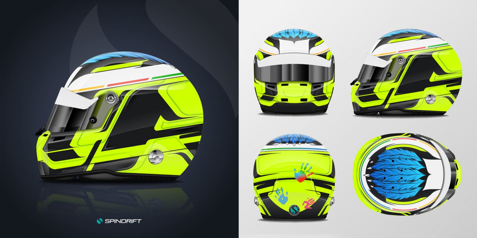 Helmet Design for Aaron Scott by Spindrift