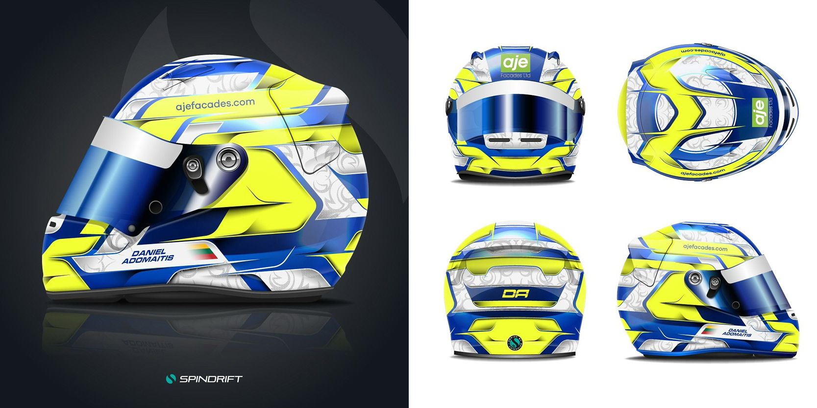 2025 Helmet Design for Daniel Adomaitis by Spindrift