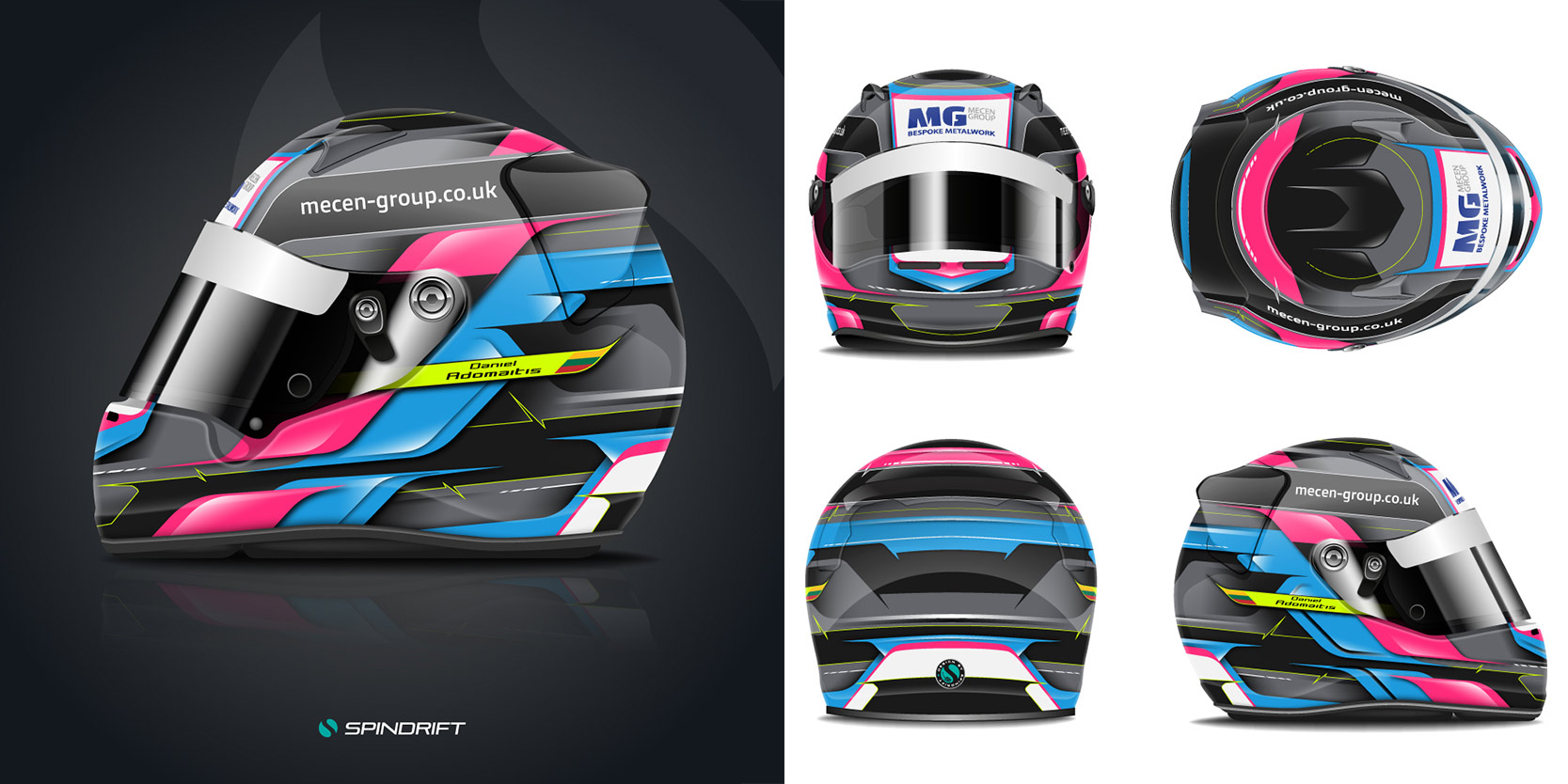 2024 Helmet Design for Daniel Adomaitis by Spindrift