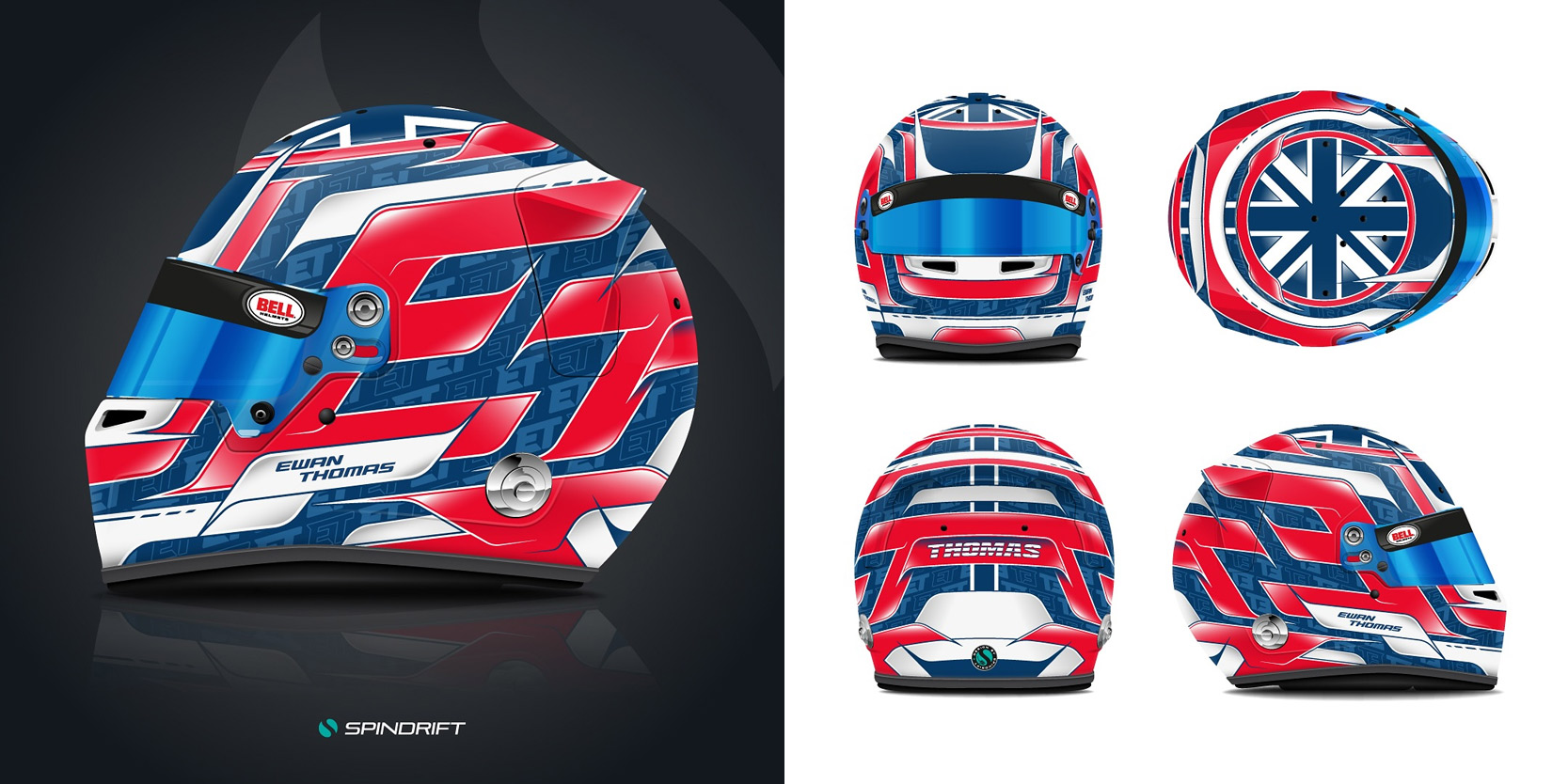 Helmet Design for Ewan Thomas by Spindrift