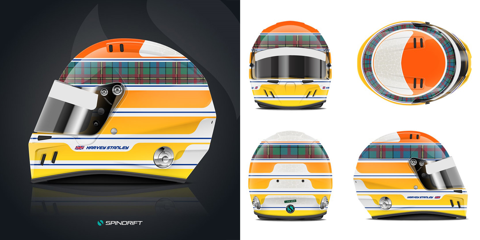 Helmet Design for Harvey Stanley by Spindrift