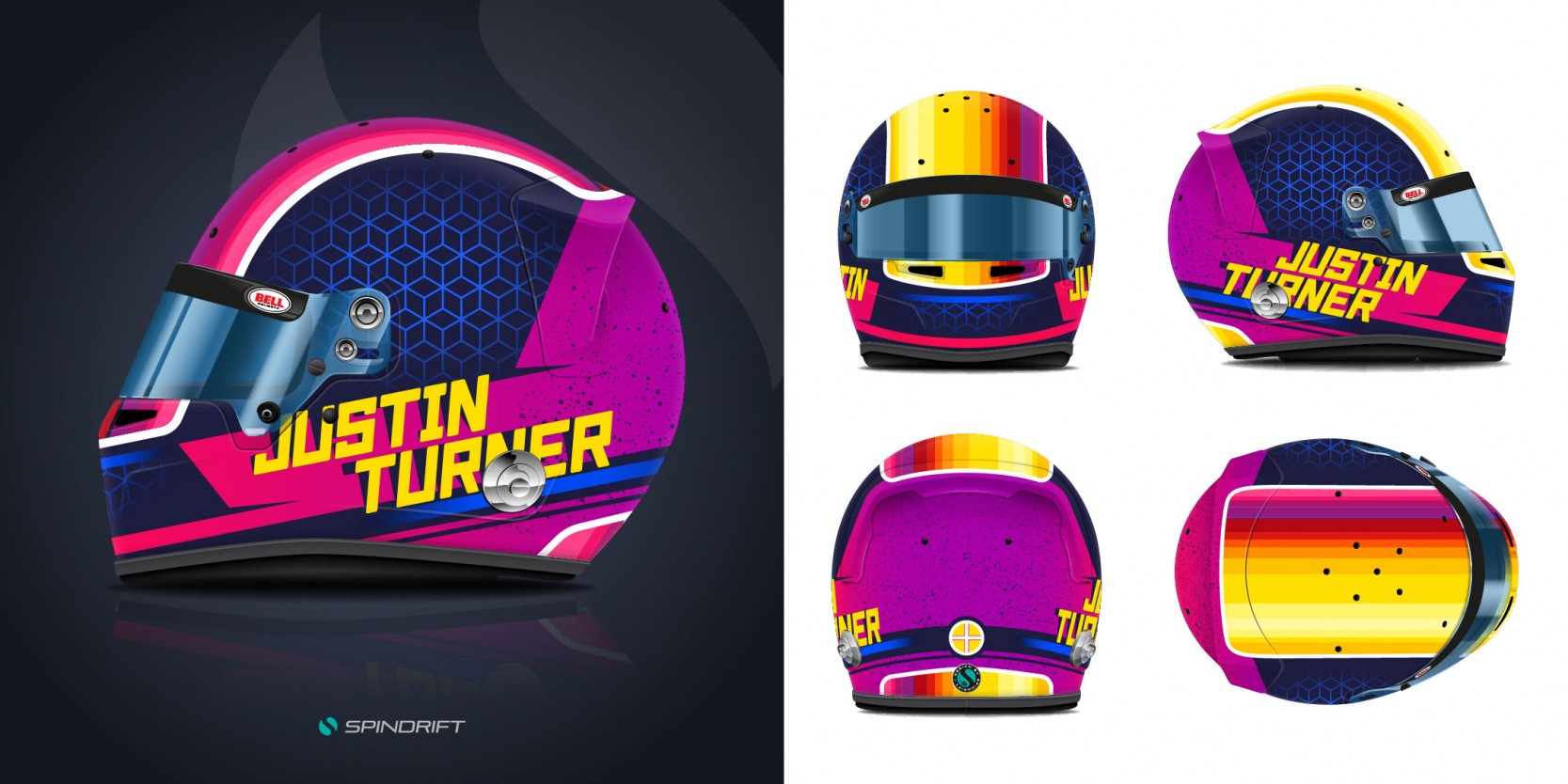Helmet Design for Justin Turner by Spindrift