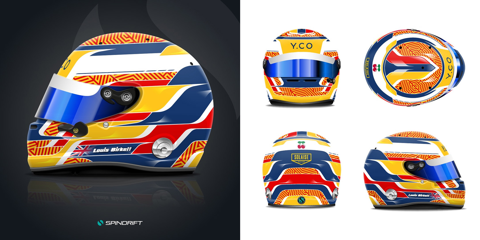 Helmet Design for Louis Birkett by Spindrift