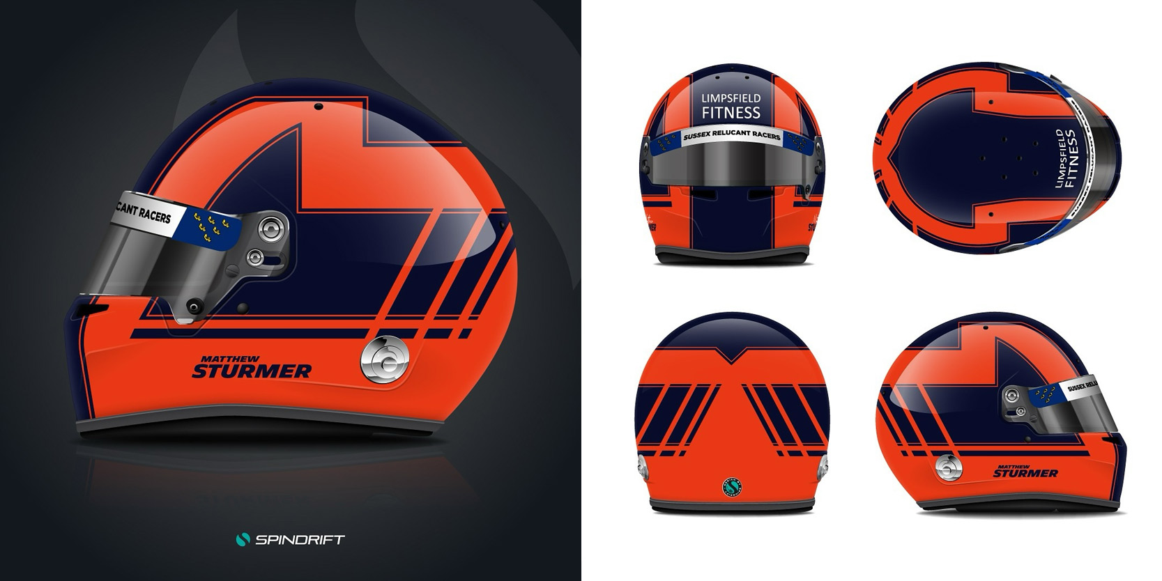 Helmet Design for Matthew Sturmer by Spindrift