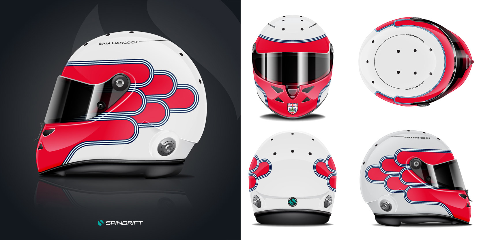 Helmet Design for Sam Hancock by Spindrift