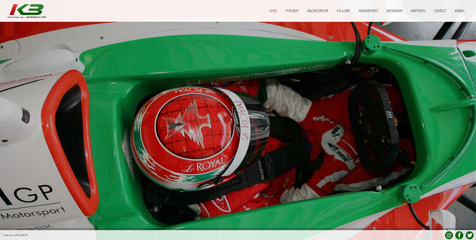 Khalil Beschir driving for Lebanon in A1GP