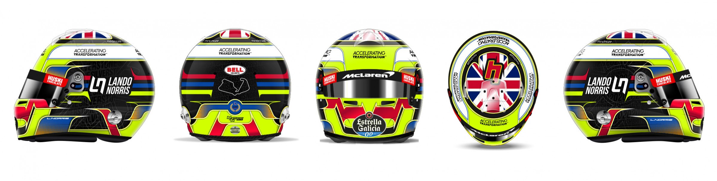 Lando Norris Helmet Design Competition Entry by Spindrift
