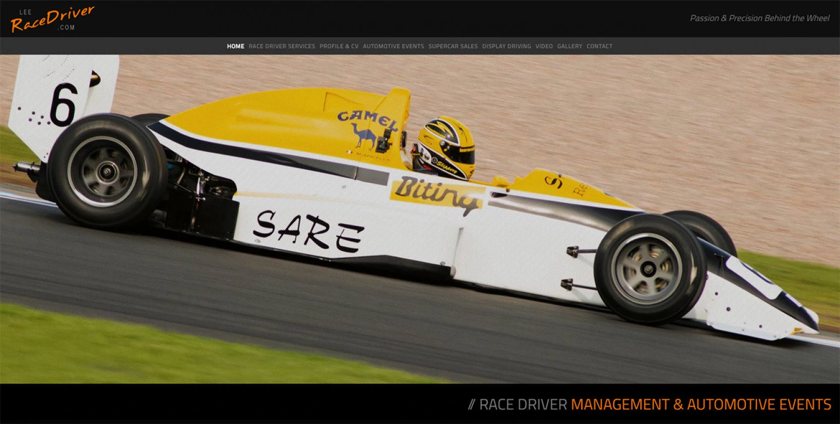 Motorsport Website Design for Lee Cunningham by Spindrift